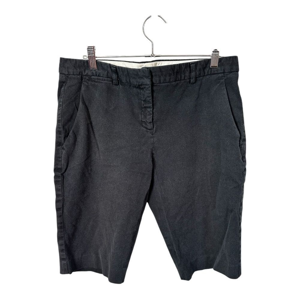 Theory black Bermuda shorts cotton rayon blend size 12